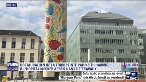 Sortir à Paris: Restauration de la tour peinte par Keith Haring à l'hôpital Necker-Enfants malades
