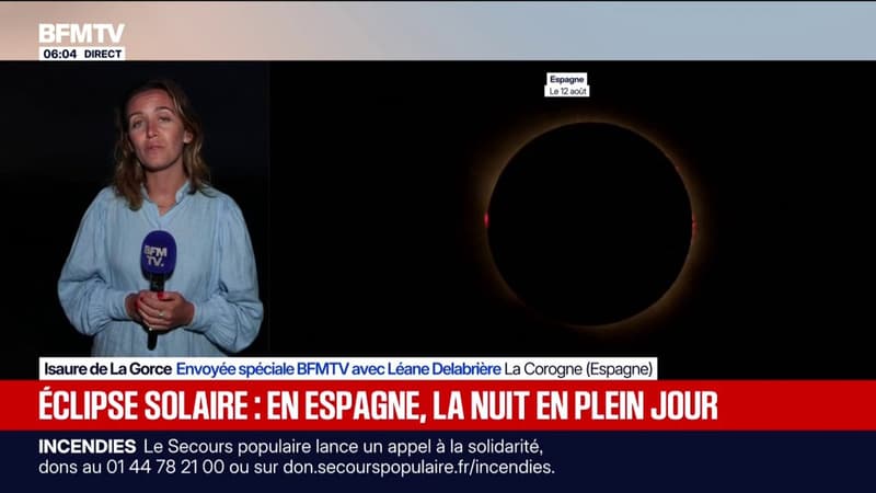 "C'était un très beau spectacle": l'éclipse solaire plonge une partie de l'Espagne totalement dans le noir pendant quelques minutes