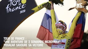 Tour de France : « Une aventure de 3 semaines incroyable », Pogacar savoure sa victoire