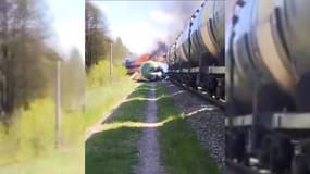 Un train de fret a déraillé en Russie non loin de la frontière ukrainienne.