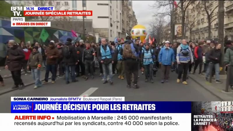 Mobilisation contre la réforme des retraites: début de manifestation à Paris