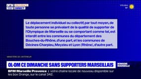 OL-OM: un match sans supporters marseillais ce dimanche