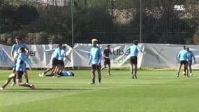 OM : Belle ambiance à l'entraînement à deux jours du choc à Lyon