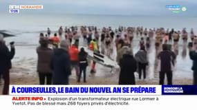 Calvados: un bain du Nouvel an à 9°C pour les courageux de Courseulles-sur-Mer