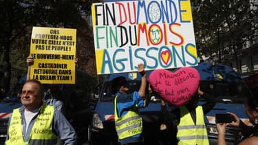 Rassemblement de gilets jaunes à Paris, le 21 septembre 2019