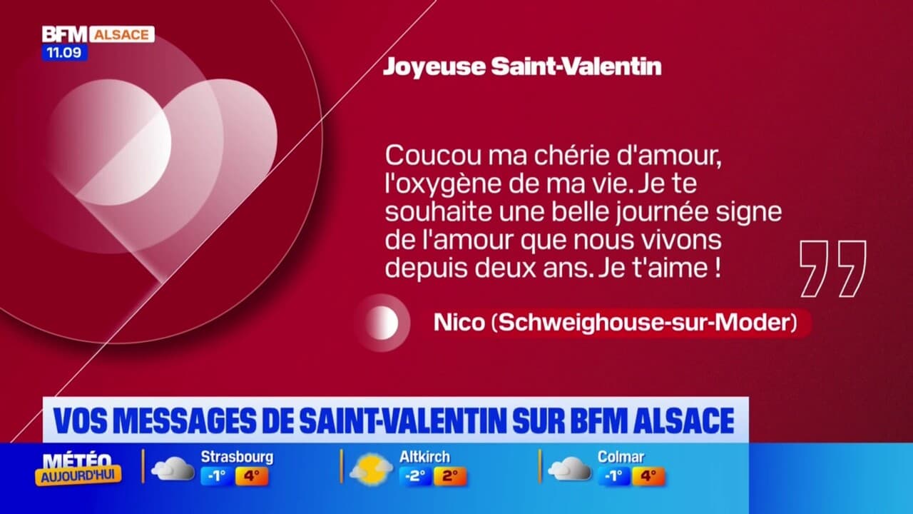 Saint-Valentin: vos plus belles déclarations d'amour sur BFM Alsace