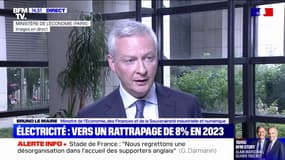 Bruno Le Maire assure qu'il n'y aura "aucun rattrapage" sur les factures d'électricité en 2023