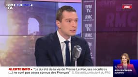 Jordan Bardella justifie les confessions de Marine Le Pen pour faire part de "la dureté de sa vie"