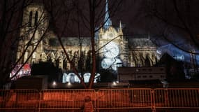 La cathédrale Notre-Dame de Paris lors de la cérémonie de réouverture.
