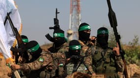 Des combattants terroristes du Hamas, le 19 juillet 2023, à Gaza