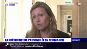 Normandie: la présidente de l'Assemblée nationale en déplacement dans le Calvados