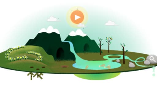 Un doodle google pour la journée mondiale de la Terre 2013