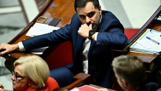 L'actuel ministre délégué au Commerce extérieur Laurent Saint-Martin à l'Assemblée nationale, le 3 décembre 2023.