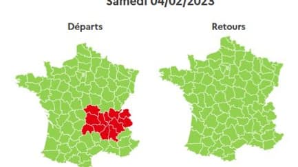 La journée est classée rouge dans le sens des départs en Auvergne-Rhône-Alpes.