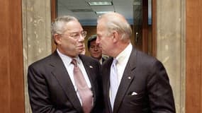 Colin Powell et Joe Biden en 2002