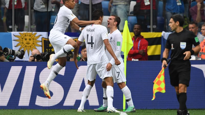Kylian Mbappé, Raphael Varane, Antoine Griezmann