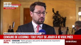  "Pour nous, le compte n'y est pas", explique Benjamin Lucas-Lundy (Génération.s) qui va voter la censure du gouvernement