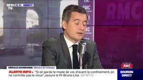 Reconfinement: Gérald Darmanin annonce qu'il y a eu "plus de 100.000 contrôles et 5000 verbalisations" 