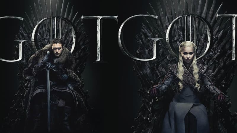 Kit Harrington et Emilia Clark sur les affiches de l'ultime saison de Game of Thrones.