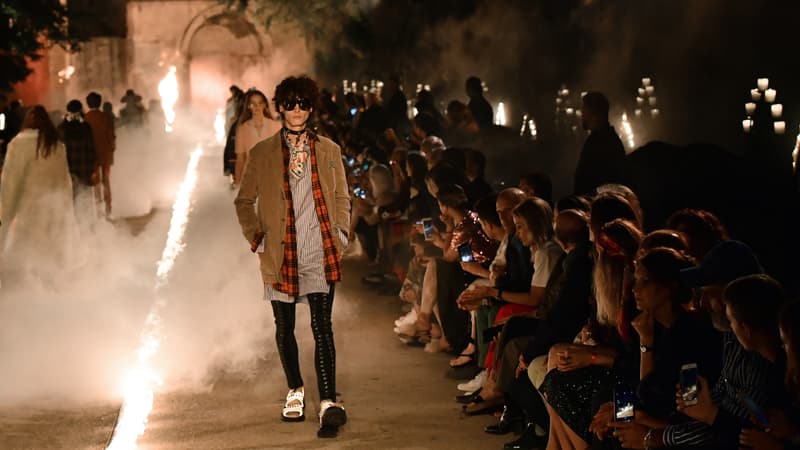 Un défilé Gucci en mai 2018