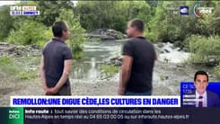 Remollon: une digue cède, les cultures en danger