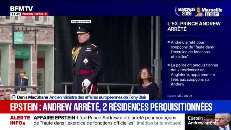 Arrestation de l'ex-prince Andrew: "C'est un choc total", réagit l'ancien ministre britannique Denis MacShane