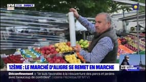 Paris: réouverture du marché d'Aligre dans le respect des mesures sanitaires