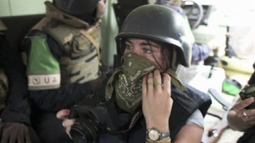 La photojournaliste Camille Lepage, le 19 février dernier à Bangui, la capitale de la République centrafricaine.