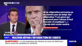 Emmanuel Macron sur l'abaya à l'école: "Je ne stigmatise personne, je ne montre pas du doigt (...) l'école doit rester neutre"