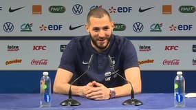 Karim Benzema en conférence de presse, le 30 mai 2021