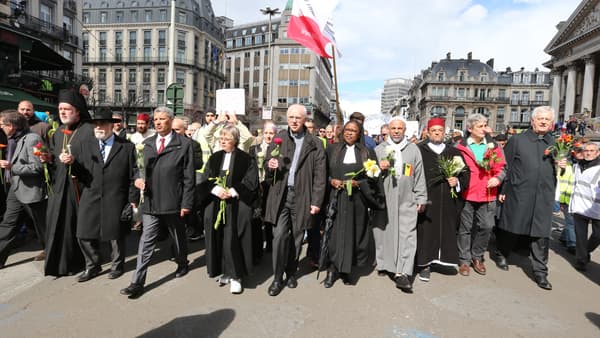 Des représentants des cultes étaient présents dans le cortège. 