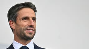 Le président du Comité d'organisation des Jeux olympiques et paralympiques de Paris 2024 (Cojo),Tony Estanguet lors de la la cérémonie d'ouverture des JO de Paris 2024, le 26 juillet 2024.