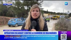 Var: une opération escargot contre l'exploitation de la carrière de Mazaugues
