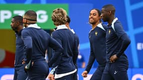 Bradley BARCOLA à l'entraînement avec les Bleus le 20/06/2024
