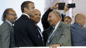 Emmanuel Macron et Serge Dassault
