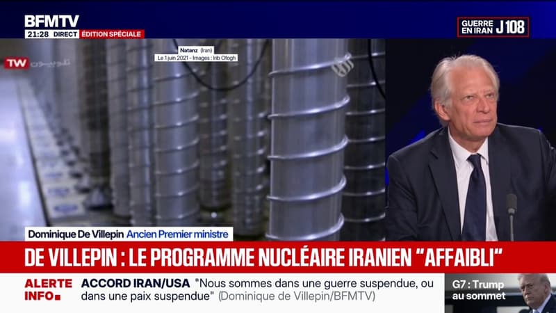 Nucléaire iranien: “Le programme a été considérablement affaibli et retardé”, selon Dominique de Villepin
