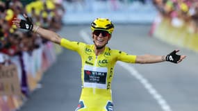 La joie de Pauline Ferrand-Prévot sur la ligne d'arrivée du Tour de France le 4 août 2025