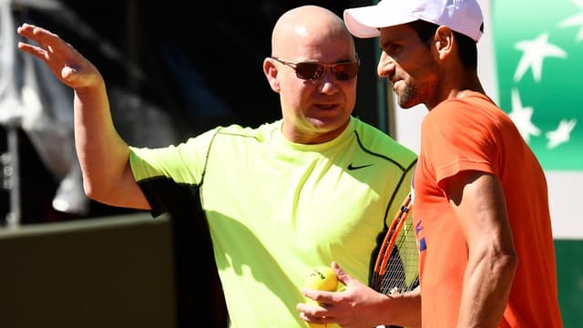 Andre Agassi et Novak Djokovic