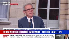 "Je souhaite bon courage [à Mathilde Panot] de censurer un gouvernement dirigé par la gauche et les écologistes", affirme Stéphane Troussel, porte-parole du PS