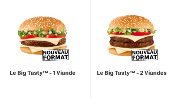 Les nouveaux formats du Big Tasty