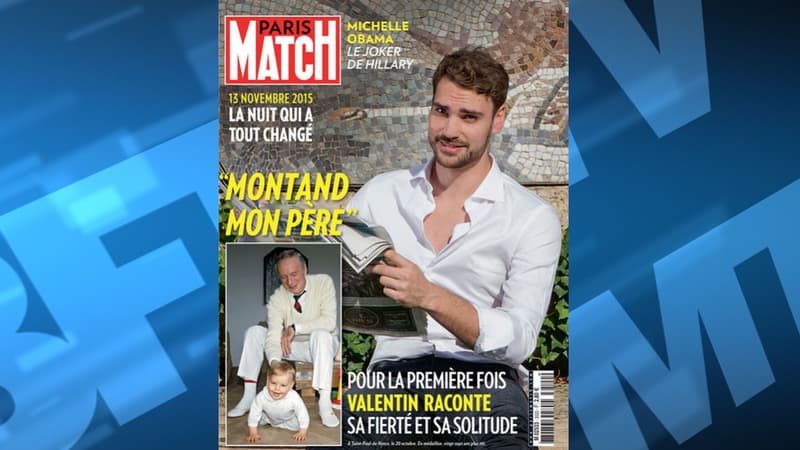 Couverture de Paris Match avec Valentin Montand