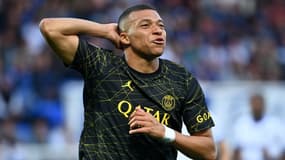 Kylian Mbappé le 21 mai 2023 lors d'Auxerre-Paris