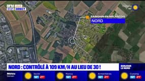 Nord: contrôlé à 109 km/h au lieu de 30