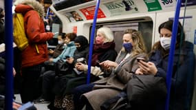 Le métro londonien, le 5 janvier 2022.