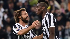 Andrea Pirlo et Paul Pogba en 2013, à la Juve