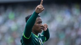 Endrick célèbre un but avec Palmeiras en avril 2023