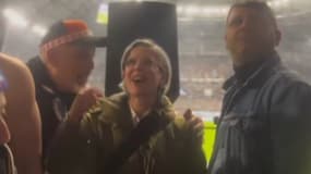 Sandrine Rousseau a vécu le match de Ligue 1 entre l’OM et Saint-Etienne, samedi (5-1), aux côtés des South Winners - le 15/02/2025
