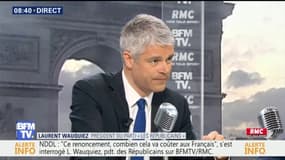 "Tranche de salami": Laurent Wauquiez tente d'impressionner Jean-Jacques Bourdin qui ne sourcille pas