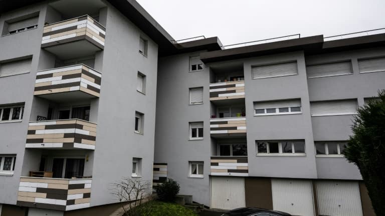 La résidence où ont été retrouvés les corps de deux bébés dans un appartement, le 6 janvier 2023 à Rumilly, en Haute-Savoie