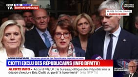 Annie Genevard (secrétaire générale LR): "Éric Ciotti est exclu ce jour des Républicains"